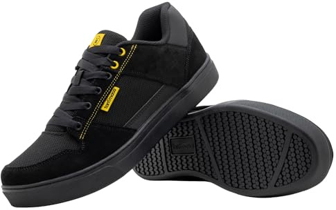 Tommaso Comodo MTB-Schuhe für Herren, Mountainbikes mit flachen Pedalen, Fahrradschuhe für Gravel, Trek und Rennräder, Herren-Fahrrad-Fußraum für Rennrad und Mountainbike, Schwarz, Größe 44 EU