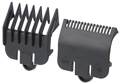 Venta loca Peines guía, protectores para el cabello Peines Cortapelos profesional Peine guía para viajes, para el hogar, para el salón(negro)