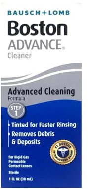Boston Advance Cleaner, Leaves Lenses Clean, Ready for Disinfection and Conditioning, for Rigid Gas Permeable (RGP) and Hard Contact Lenses, 30 ml