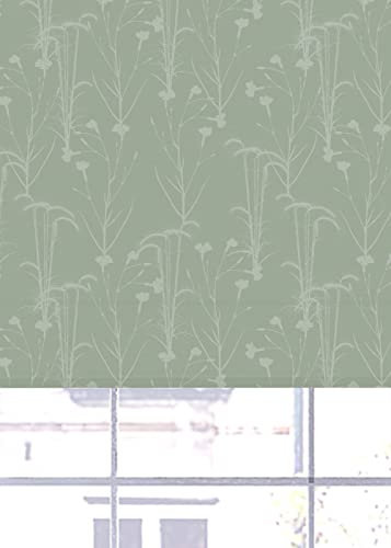 Lister Cartwright Ditsy Meadow Blackout Roller Blinds Polyester Windows Blind Easy Fit Child Safety Included Made To Measure (Ditsy Meadow Sage, 150 cm Width x 140 cm Drop)