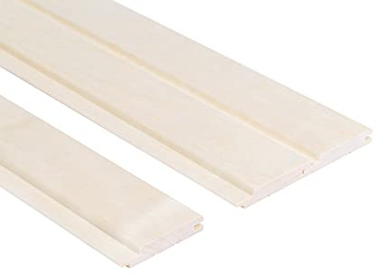 Saunainter Perfil de madera de álamo temblón clase A, ranura STP, 15 x 68 mm, 1500 mm, 6 unidades, material de construcción para sauna e interiores