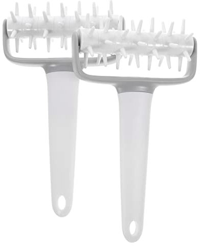 UPKOCH 2piezas Herramientas Para Hornear Perforadoras De Masa Rodillos Reutilizables Para Pizza Aplanadora De Masa Para Repostería Perforadora Para Pasteles Para Cocina