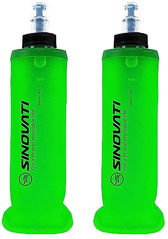 SINOVATI Gourde pliable en TPU sans BPA pour sac à dos d'hydratation, vélo, randonnée, jogging, trekking, camping et escalade