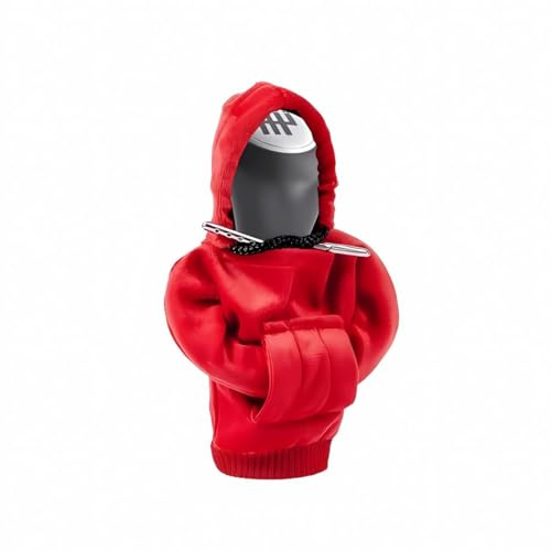 König Design Schalthebel Schaltknauf Hoodie, Auto Schaltknauf Abdeckung, Schaltknauf Abdeckung, Kleiner Hoodie für Gangschaltung, Lustige Hoodies Auto Schalthebel Innenraum Dekoration (Rot)