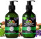 3-in-1 Shampoo und Conditioner Set –10,56 x 2 fl oz Shampoo- und Conditioner-Set aus schwarzem Rizinus- Lavendel- und Arganöl für Haarwachstum, sulfatfrei, gegen Haarausfall für Männer und Frauen (#1)