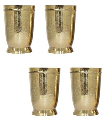 BRACOP® Wasserglas, Kelch, Wein, Trinkgläser, Moscow Mule Becher-Set, Moderne Glaswaren, Becher aus goldenem reinem Kupfer für Party, Hochzeit, Jahrestag, Wasserbecher-Geschenke