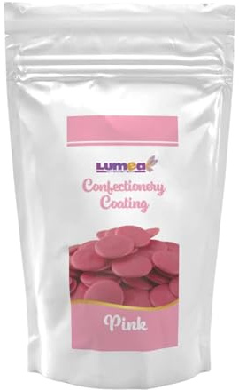 Dekozauber24 Kuvertüre Drops, pink, 500g, mit Erdbeermilch Geschmack, Deco Melts Chips mikrowellengeeignet, für Cake Pops, Torten, Kuchen, Drip oder Glasur