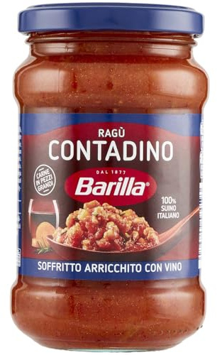Barilla Sugo Ragù Contadino, Sugo Pronto al Pomodoro con Vino Rosso, 300g | Senza Glutine