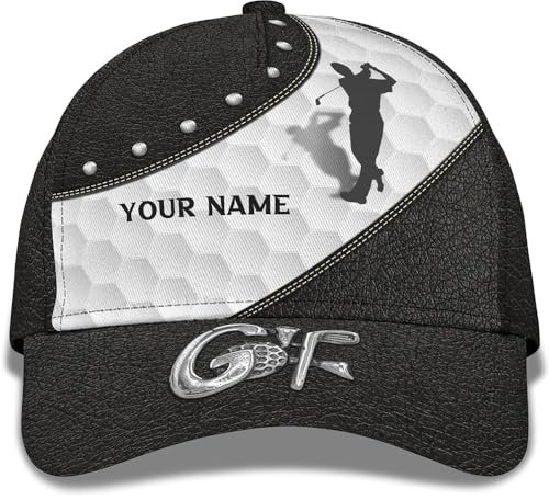 Sonnenblende Mütze Golf Print Personalisieren Sie Den Namen Mit Outdoor-Sport Und Golfer Basecap Snapbacks Baseball Mütze Leichtgewicht Baseballkappe Für Reisen, Running, Teenager