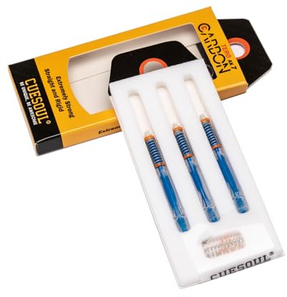 CUESOUL TERO AK7 Carbon-Dartschäfte/Schaft, schlank, integrierte Teleskopfeder, 3er-Set