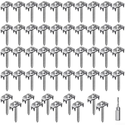 Paquete de 50 grapas fiables para valla hechas de acero inoxidable de alta calidad para garantizar fijaciones seguras en todo tipo de madera