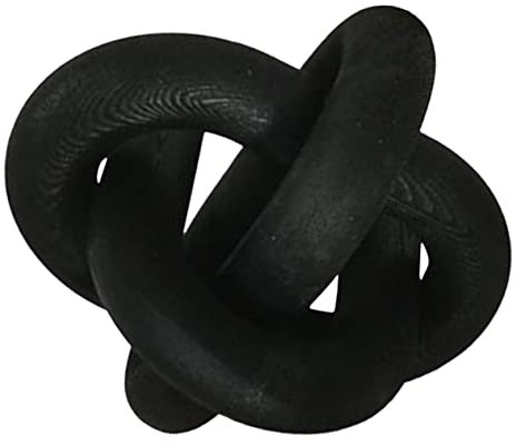 VINTORKY Wood Chain Link Decor Black Wooden Knot Craft Rustic Home Wall Hanging Decoration Living Room Bedroom Office Desktop Ornament