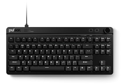 Pulsar XBOARD MS Mechanical Gaming Keyboard, 35K Scan Rate and 8K Polling for Ultra-Low Latency Hot-Swappable, TKL Joint Mount, Aluminum Plate, PBT Keycaps