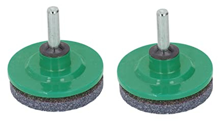 Locadence 2Pcs Lawn Mower Blade Sharpener, Universal Multi Purpose Lawnmower Blade Sharpener for Sharpening Lawn Blade, Drill Blade, Mower, Sickle Bar Cutter, Tillers (Green)