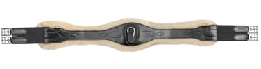 WALDHAUSEN Ledersattelgurt mit ECO Wool, schwarz, 135 cm