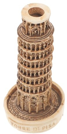 Hemobllo Modelo de Resina Torre Inclinada de Pisa, Decoración de Escritorio Interior, Estable y Difícil de Volcar, Detalle Exquisito