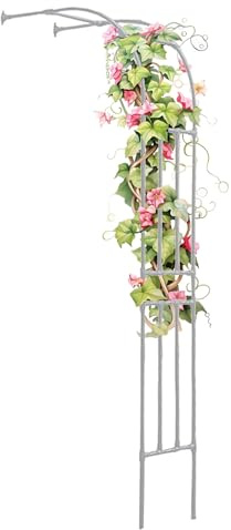 Arche de jardin en acier inoxydable galvanisé demi-arche treillis pour plantes grimpantes Tonnelle de rose robuste réglable 120 300 cm Blanc 180 x 270 cm Décoration extérieure