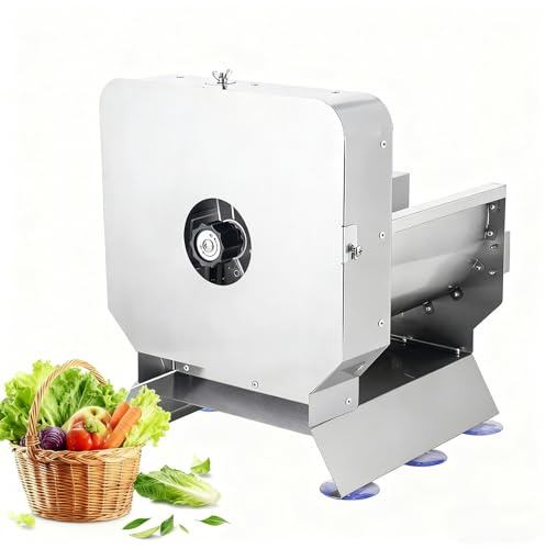 JIYINGHUI Cortadora De Verduras Comercial Eléctrica De Patatas Boniato, Cortadora Automática De Frutas De 0-10 Mm (0-0,4), De Acero Inoxidable para Repollo, Cebolla Y Tomate