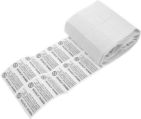 BCOATH 200 piezas Etiquetas de Advertencia de Asfixia Autoadhesivas para Menores de Años Pegatinas de Seguridad Antiatragantamiento para Juguetes y Componentes Adhesivas y Duraderas