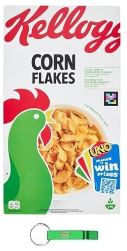 8x Corn Flakes Knusprige goldene und leckere ohne Palmöl ohne Farbstoffe ohne künstliche Aromen 500g + Beni Culinari Kostenloser Schlüsselanhänger