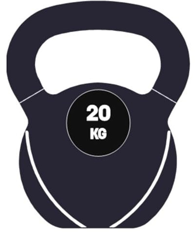 Yes4All Kettlebell In Cemento, Kettlebell Per Allenamento Sella forza Da 4 a 20 kg Per Allenamento Completo Del Corpo, Flessioni, Allenamento Della Forza, 20 kg