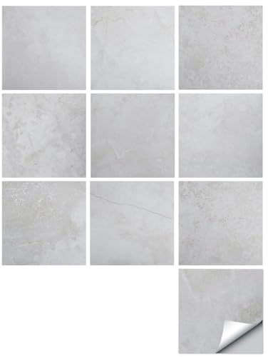 20 Pcs 15x15cm Peel and Stick Wall Tiles, Self Adhesive Marble Vinyl Tile Stickers, Waterproof Kitchen Backsplash for Bathroom, Shower, Laundry Room (15 * 15)