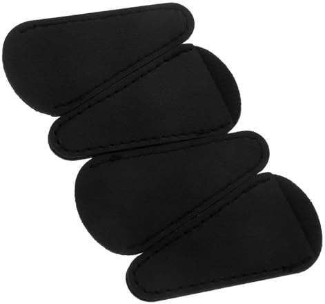 Fodero Forbici in Pelle Pu Nero 4 Pezzi, Protezioni | Punte, Uso su Ricamo e Taglio, Resistente All'usura, Custodie Portatili