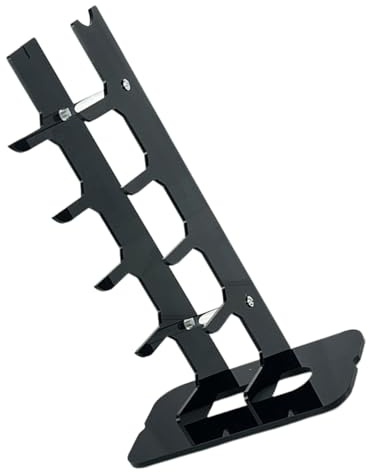 iplusmile Supporto Espositore per Coltelli da Banco in Acrilico Nero Multilivello Portacoltelli da Esposizione Resistente per Collezioni di Lame da Cucina Organizzatore Decorativo per