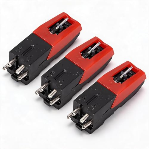 MENDUNER Plattenspieler-Nadel, kein Werkzeug Erforderlich, Ersatznadel für -Phonographen-Plattenspieler, Hochwertiges ABS-Material (Aluminiumstange)