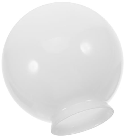GRIRIW Globe Verre Lampe en Verre Opalin Blanc, Abat-jour Globe Sphérique, Lumière Douce L’éblouissement pour Plafond, Remplacement 1pc