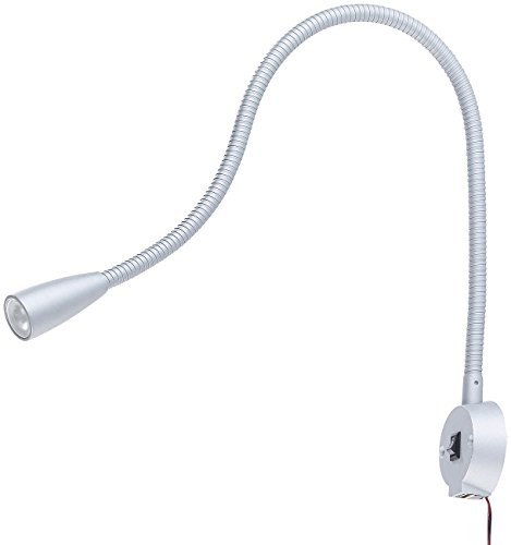 Lunartec Schwanenhals Lampe: LED-Bett- & Leseleuchte mit Schwanenhals & USB-Ladebuchse, 3 W, 180 lm (Leselampe mit USB Anschluss, Bett mit Anschluss, iPhone Ladestation)