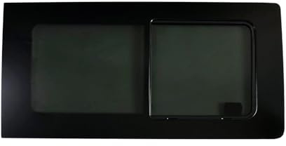 OMAC Schiebefenster für VW T5 2003-2015 Vorne Rechts für Schiebetür L1/L2 | Autoglas, Dunkel Getöntes Glas, Nur für fensterlose Kastenwagen, Privatsphäre und Schutz