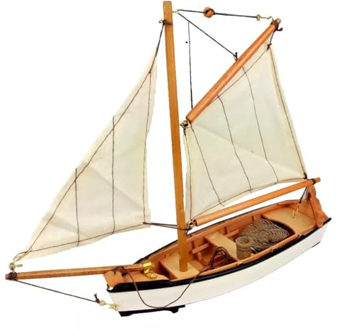 Generisch Deko Holz Segelschiff Boot Fischerboot 31x 24cm Maritime Deko Fertigmodell 5138