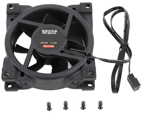 Ventilador de Caja PWM de 80 Mm, Ventilador de Refrigeración para PC de Velocidad de 800 a 2500 RPM, Ventilador MFDB Silencioso Superior, Diseño de 7 Hojas, Fácil Instalación,