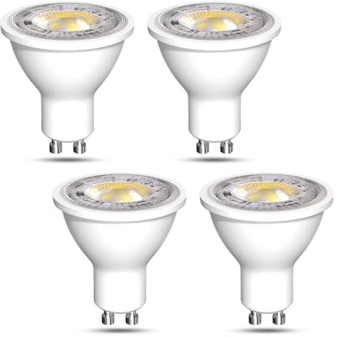 BrightArk Ampoule LED GU10 7W MR16 Ampoule Spot 12V Blanc Neutre 4000K Ampoules Économie D'énergie Équivalent Lumière Halogène 65W Lampe Spot Encastrable Angle de Lumière 38°, Non Réglable, Lot de 4