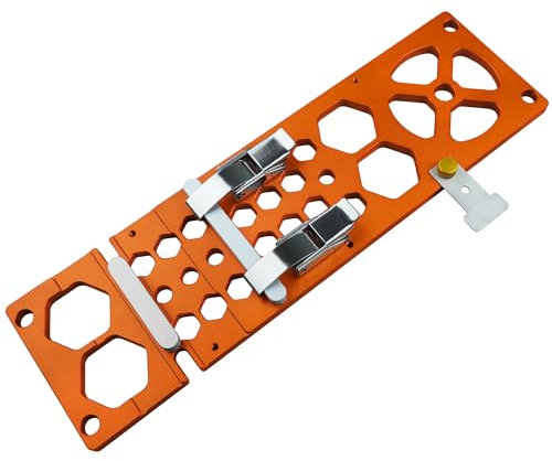 ViewReal Track Saw Square Guide Rail Accessory- Circular Saw Guide, Enhanced Stability for Festool & Makita Rails, Easy-Attach Design for Accurate Woodworking(Orange Updated)