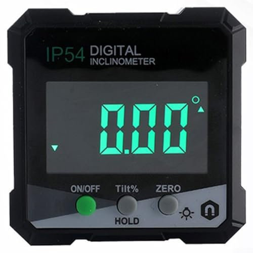 Digitaler Winkelmesser Wasserdicht Staubdicht Winkelmesser Elektronisches Goniometer mit LCD-Hintergrundbeleuchtung Display für Baustelle und Werkstatt