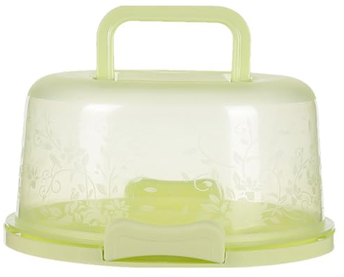 Capuchon avec couvercle – Plastique transparent, réutilisable, mangue ergonomique | Récipient hermétique + idéal pour les mariages, les fêtes et l'affichage de gâteaux dans les maisons et les