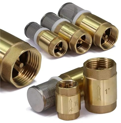 Clapet anti-retour en laiton 1/2, 3/4, 1 avec filtre anti-retour, pompe auto-amorçante unidirectionnelle(3I4 Inch Check Valve)