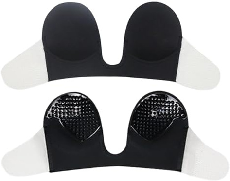 Limtula Reggiseno adesivo in tessuto di nylon con scollo a U per matrimonio essenziale push up invisibile senza spalline petto Enhancer biancheria intima reggiseno adesivo invisibile per abiti senza