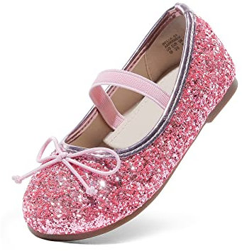 DREAM PAIRS Girl's Ballet Flats Mary Jane Ballerina Flat Shoes Belle_01-1,Pink-New,Size 7 UK Child/8 US Toddler
