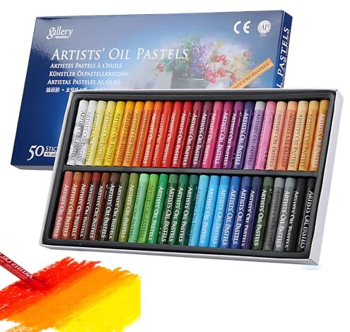 AIDIER Ölpastellkreide Set für Kunst Weicher Ölpastellstift für Künstler Ungiftige Waschbare Runde Wachsmalstifte für Graffiti-Kunst