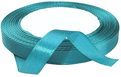 AERZETIX - C50193 - Satinband dekorativ glänzend fein - 10mm x 22 meter - türkis - kreative projekte nähkunst geschenkverpackung zur geburtstagsfeier