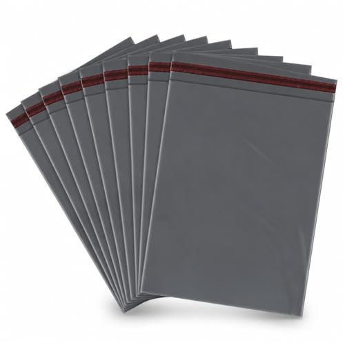 1ABOVE 50 Pack Grey Mailing Bags 9x12 Inch Self Seal Postal Bags