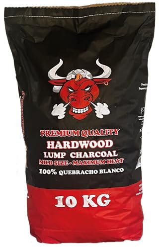 TORO - Carbone TORELLO per Barbecue, Composto da Quebracho Blanco del Paraguay, Ideale per Qualsiasi tipo di Cottura, Pezzatura Uniforme, 10 kg