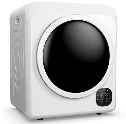 TANGZON 6KG Vented Tumble Dryer, 1700W Compact Tumble Dryers with 3 Heat Settings/Modes, Digital Display, Stainless Steel Tub & Filtering Device, Freestanding Front Load Portable Clothes Dryer Machine