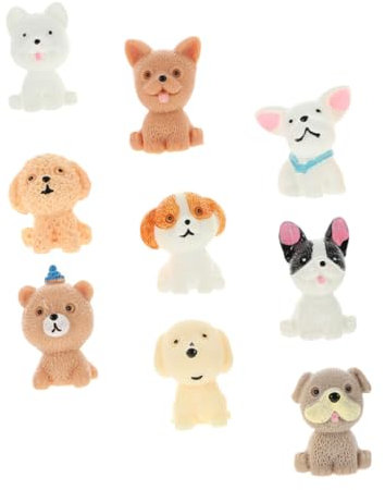 Toyvian 9stücke Teiliges Miniatur Welpen Figuren Aus Resin Realistische Hundedekoration Für Mikro-landschaften Süße Tierornamente Für Liebhaber Von Hunden Und Kunsthandwerk