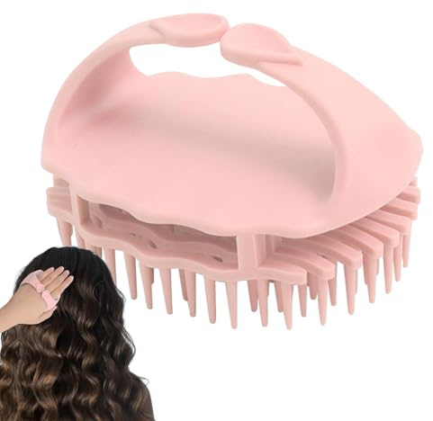 Haar-Shampoo-Bürste – Kopfhaut-Massagegerät, weicher Kopfhaut-Schrubber mit Griff für Kopfmassage, Kopfhautbürste für die meisten Haartypen