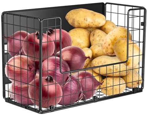 Magnetic Shelf for Fridge, Fruit Potato & Onion Storage Bins, Pantry Organizers & Storage, Large Container Magnetic Basket for Refrigerator, Kitchen Counter, Cabinet, Magnetic Fridge Organizer