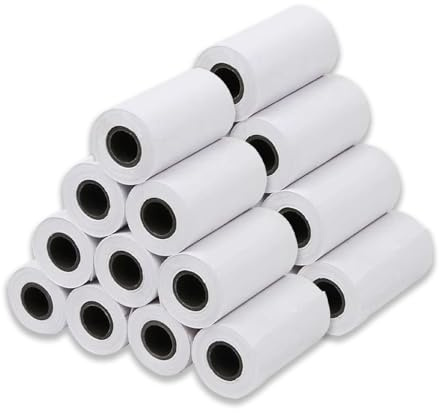 MERCURY TEXTIL- Rollos de Papel Térmico de 57x35x12mm para todos los TPV, Datafonos, Tickets e impresoras térmicas, Impresión Duradera y Clara sin Bisphenol-A (20 rollos)